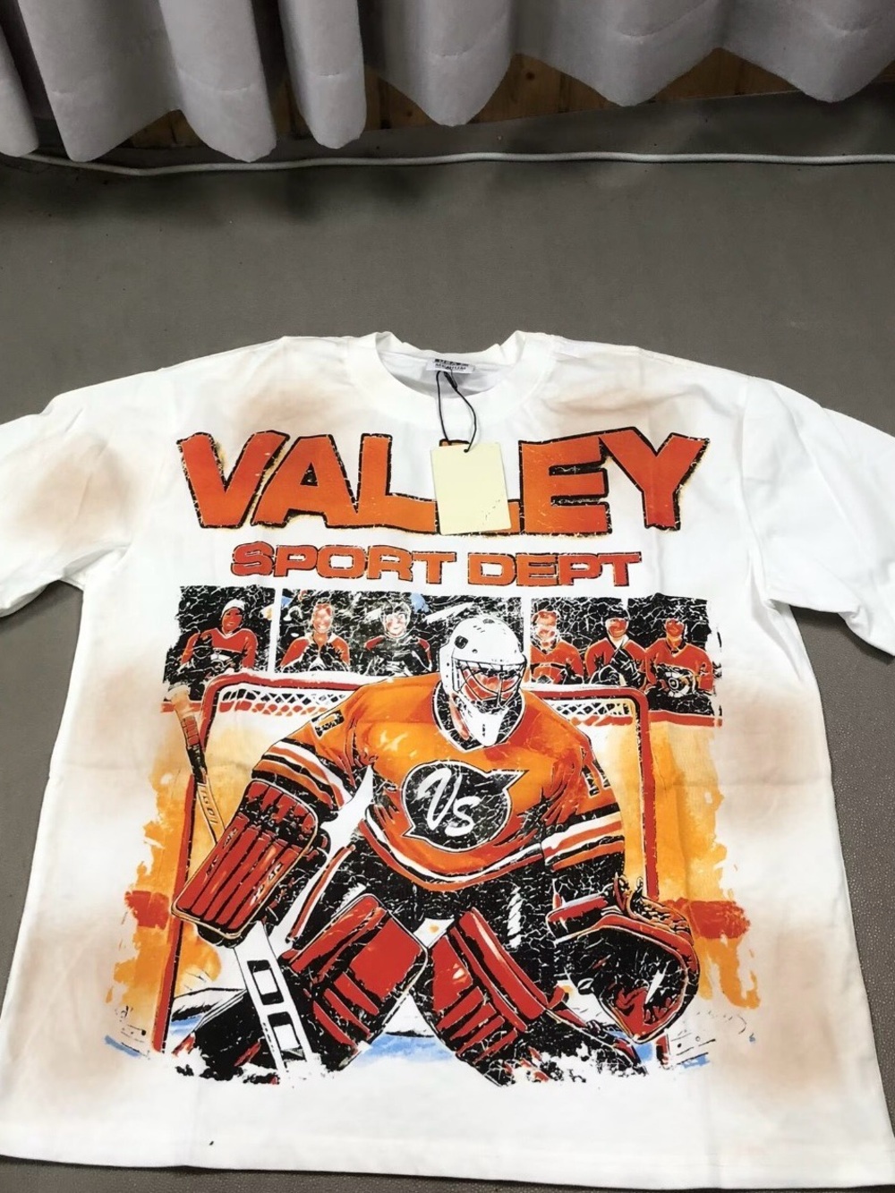 Valley Sport Dept Men’s White Graphic Hockey T-Shirt